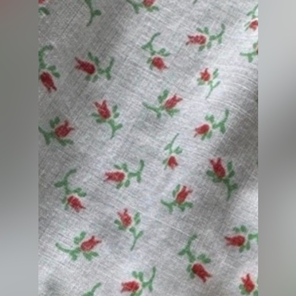 Vintage Coquette Prairie Doll Dress // Red Rosebud Ruffle Sun Dress - Size Small - Picture 9 of 12